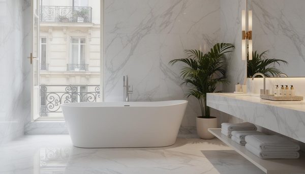 Un hôtel marbre salle de bain 75006 : le choix design dans le quartier chic
